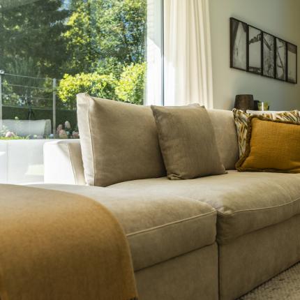 Interieur zithoek met parket Interieur zithoek met parket