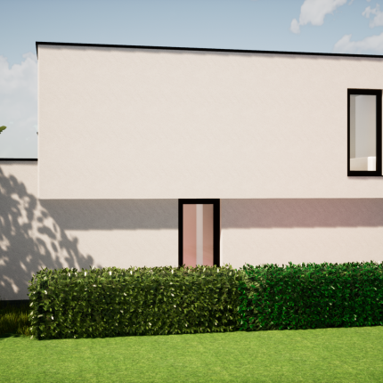 Moderne, compacte villa in witte crepi Moderne, compacte villa in witte crepi