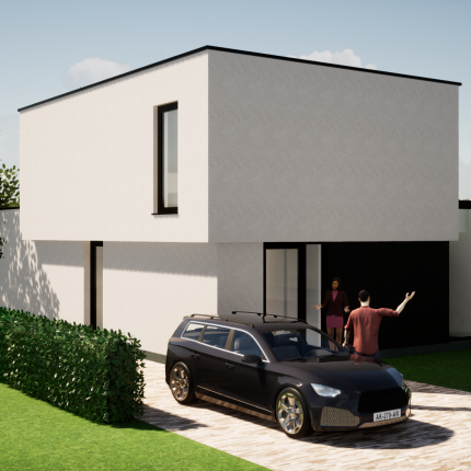 Moderne, compacte villa in witte crepi Moderne, compacte villa in witte crepi