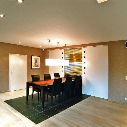 Eethoek kan afgesloten worden van de keuken