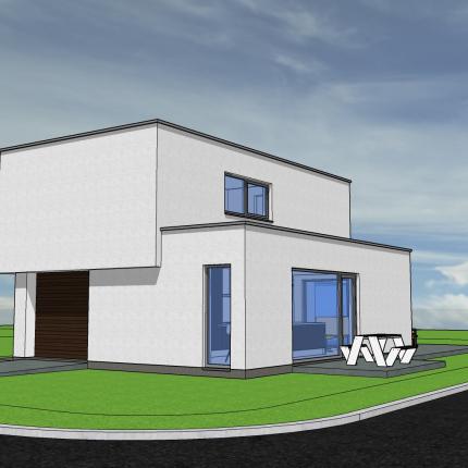 Moderne, strakke en enorm praktische nieuwbouwwoning gelegen in een nieuwe, kleine verkaveling in Asper. Deze open bebouwing word volledig uitgevoerd in crepi in combinatie met zwart aluminium schrijnwerk.  Deze nieuwe verkaveling is landelijk gelegen in Landdijk Asper (Gavere).