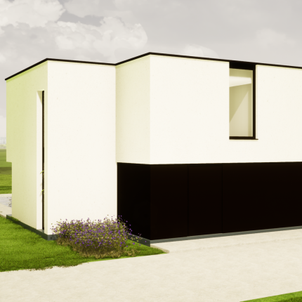 Voorgevel ruime, moderne villa