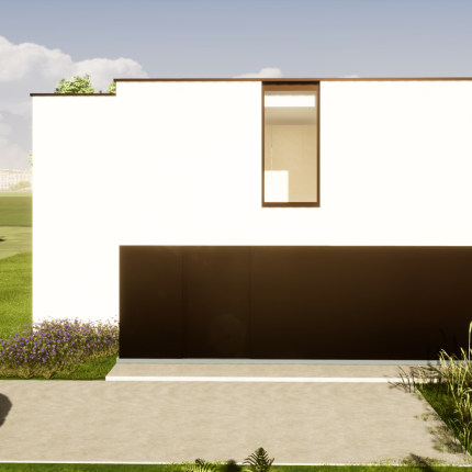 Voorgevel ruime, moderne villa